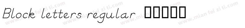Block letters regular字体转换